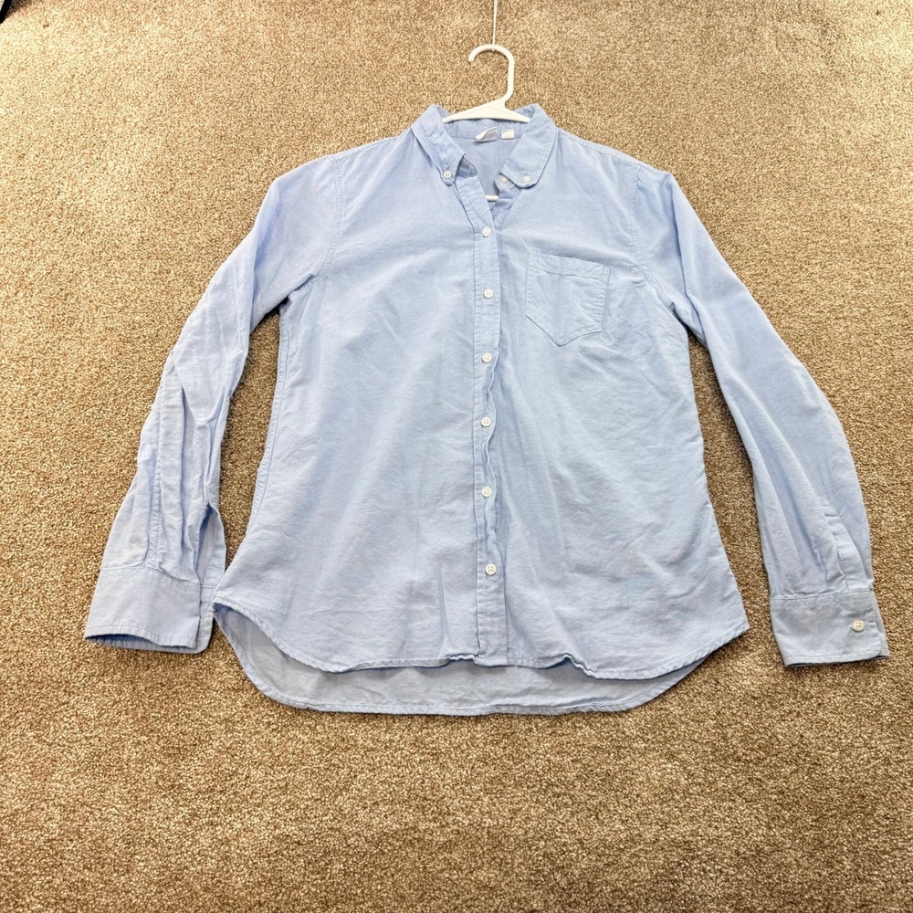 Gap Mens Small Light Blue 100% Cotton Long Sleeve Button Down Oxford Shirt Work